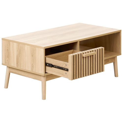 Table Basse Lynwood Marron Clair Avec Rangement
