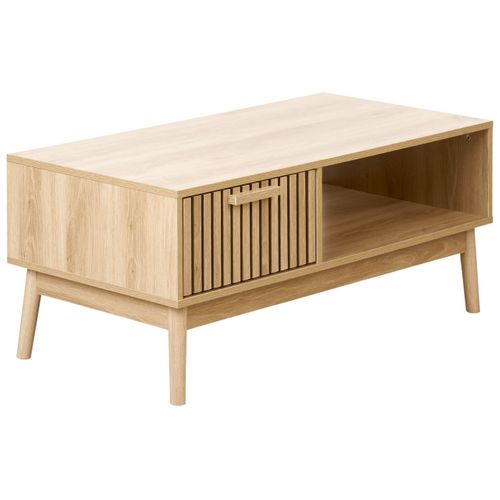 Table Basse Lynwood Marron Clair Avec Rangement