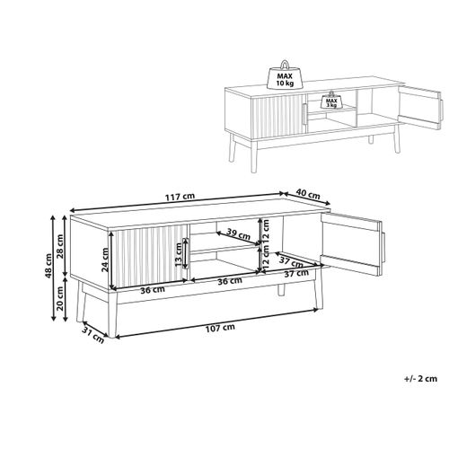 Meuble TV Lynwood Marron Clair