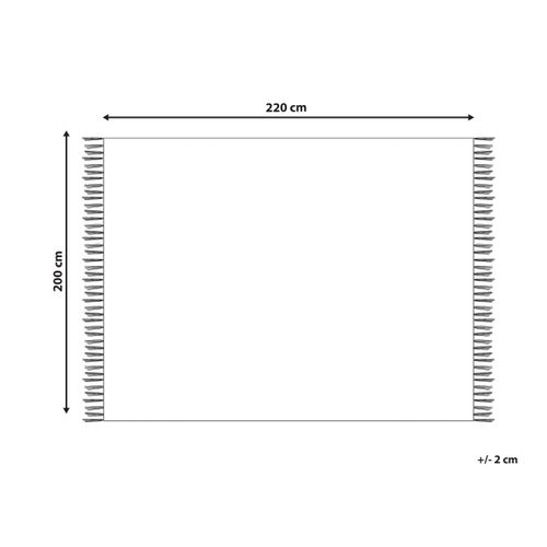 Couverture Chack Coton 200 X 220 Cm Gris Foncé