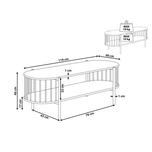 Meuble TV Oreana Noir