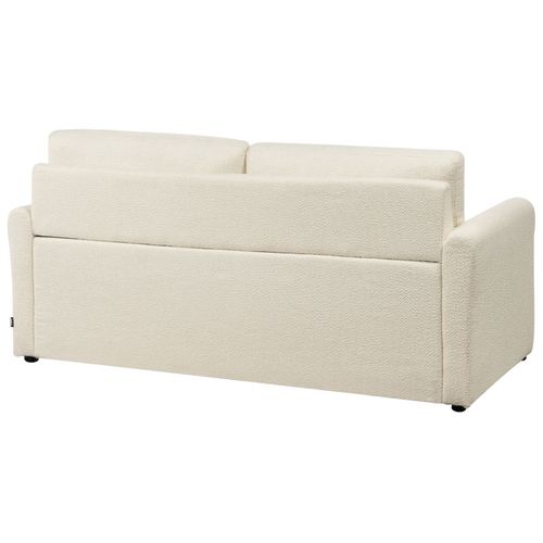Canapé-lit 3 Places Bennas Bouclé Beige Clair