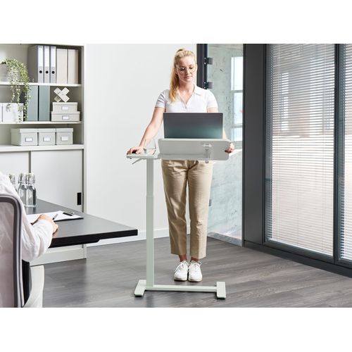 Bureau Réglable Manuellement En Hauteur Pour Ordinateur Portable Schola Vert Clair 70 Cm 40 Cm