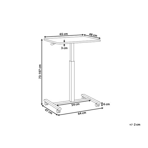Support Réglable Pour Ordinateur Portable 65 X 48 Cm Bois Foncé Academia