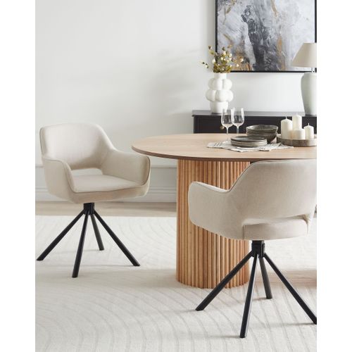 Lot De 2 Chaises De Salle à Manger Loures Beige Clair