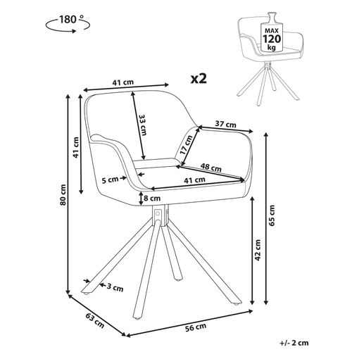 Lot De 2 Chaises De Salle à Manger Loures Beige Clair