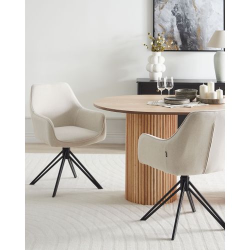 Lot De 2 Chaises De Salle à Manger Jodar Beige Clair