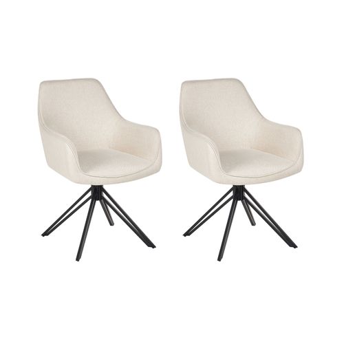 Lot De 2 Chaises De Salle à Manger Jodar Beige Clair