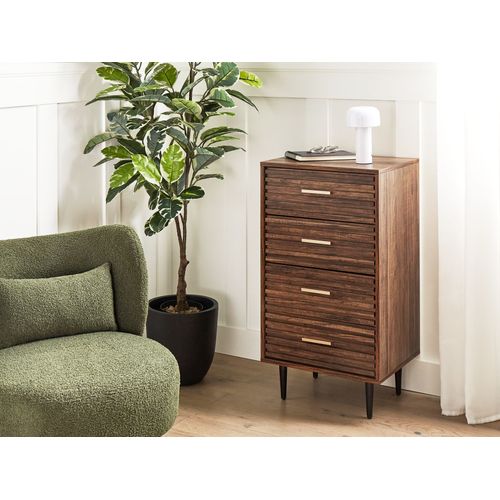 Commode à 4 Tiroirs Keith Marron Foncé