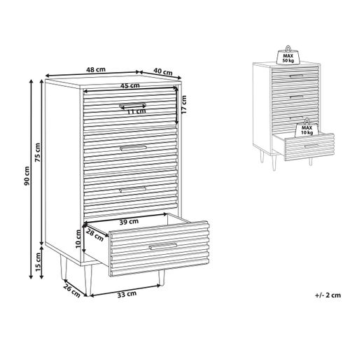 Commode à 4 Tiroirs Keith Marron Foncé