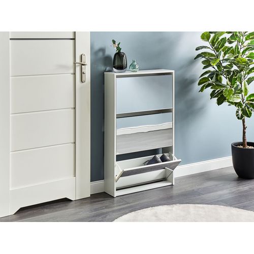 Meuble à Chaussures Midfield Avec Rangement Blanc