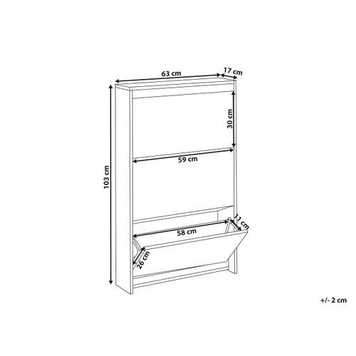 Meuble à Chaussures Midfield Avec Rangement Blanc