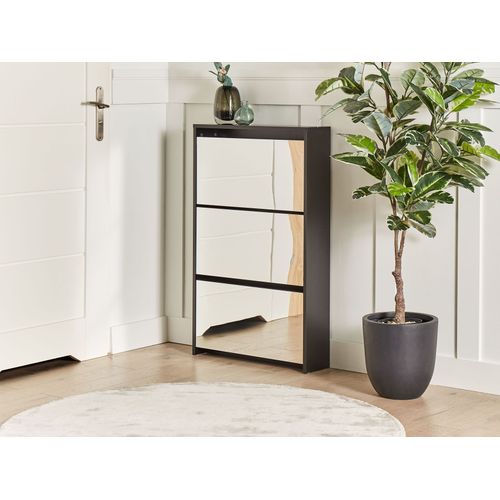 Meuble à Chaussures Midfield Avec Rangement Noir