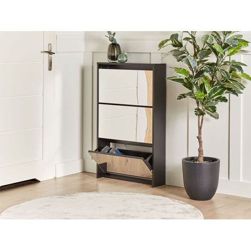 Meuble à Chaussures Midfield Avec Rangement Noir