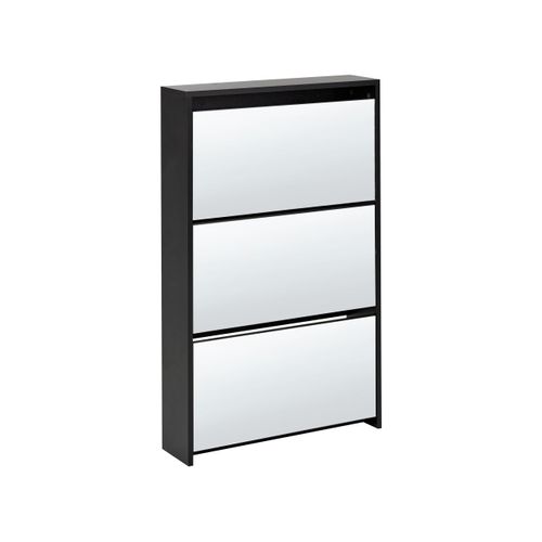 Meuble à Chaussures Midfield Avec Rangement Noir