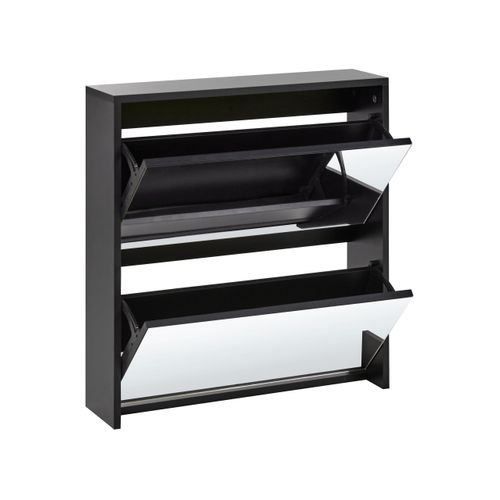 Meuble à Chaussures Midfield Miroir Argenté