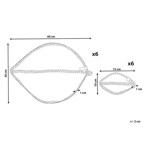 Ensemble Sets De Table Et Sous-verres Pepperleaf Naturel Jute
