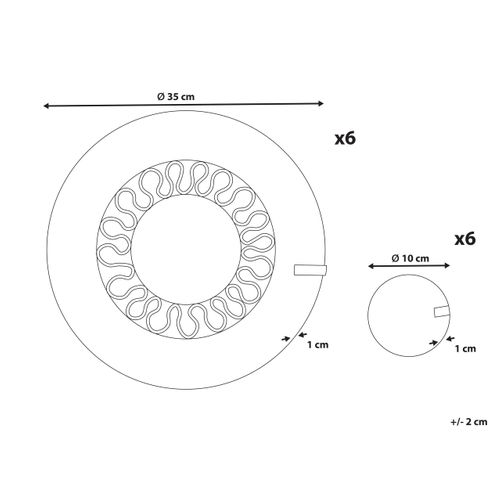 Ensemble Sets De Table Et Sous-verres Pepperberry Naturel Herbier Marin