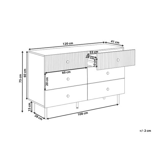 Commode à 6 Tiroirs Coventry Noir