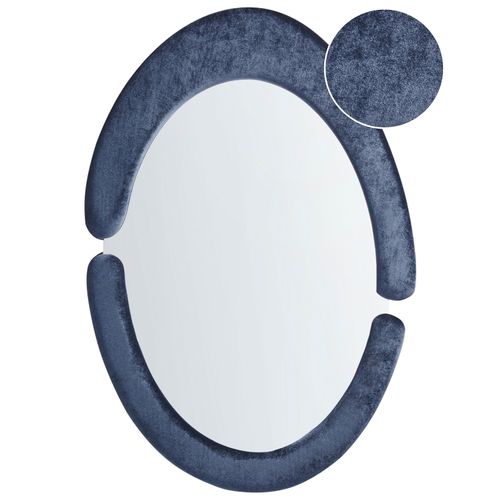 Miroir Massay 53 Cm 90 Cm Velours Bleu Foncé