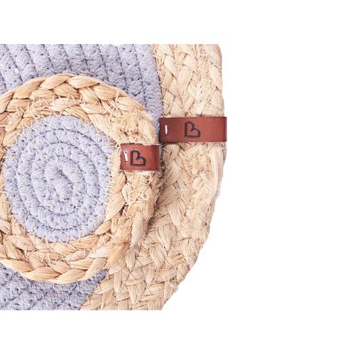 Ensemble Sets De Table Et Sous-verres Rosella Gris Jute Coton