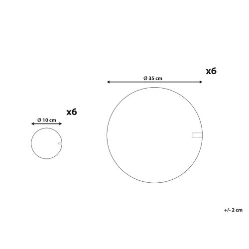 Ensemble Sets De Table Et Sous-verres Rosella Gris Jute Coton
