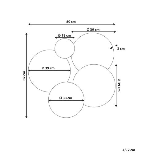 Miroir Clais 82 Cm 80 Cm Argenté