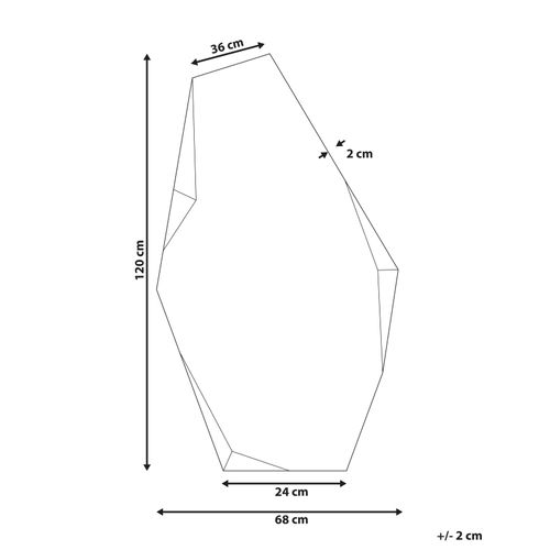 Miroir Arguel 68 Cm 120 Cm Doré