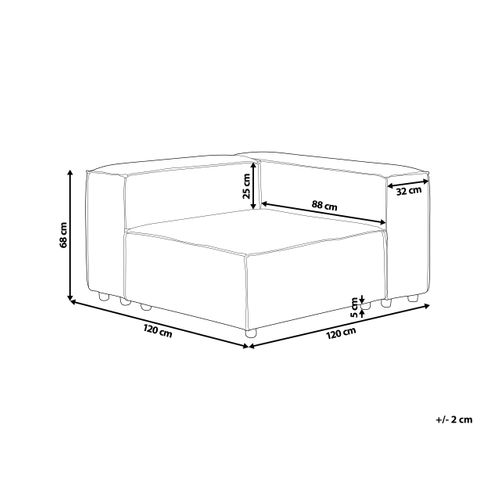 Module D'angle Ardal Tissu Beige Côté Gauche