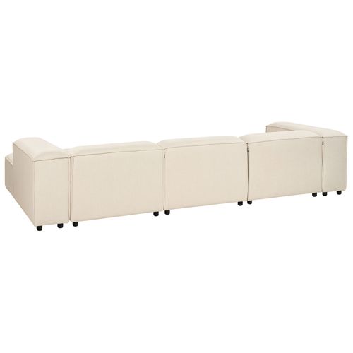 Canapé D'angle Modulable 4 Places Ardal Tissu Beige Côté Gauche