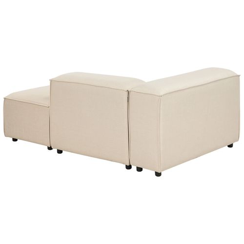 Canapé D'angle Modulable 4 Places Ardal Tissu Beige Côté Gauche