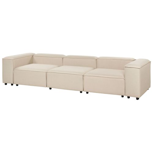 Canapé Modulable 3 Places Ardal Tissu Beige