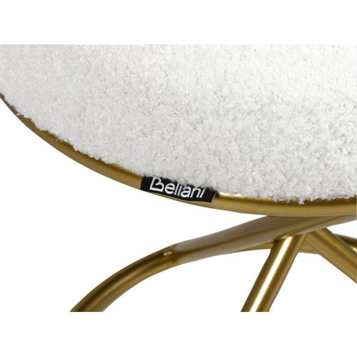 Repose-pied Presho Bouclé Blanc Cassé