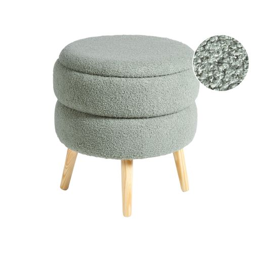 Tabouret De Rangement Okaton Bouclé Vert