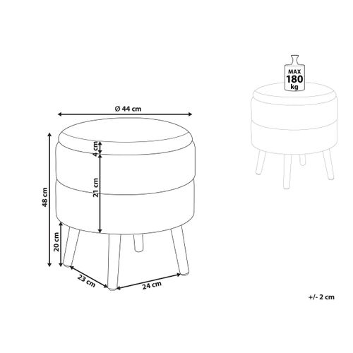 Tabouret De Rangement Okaton Bouclé Vert