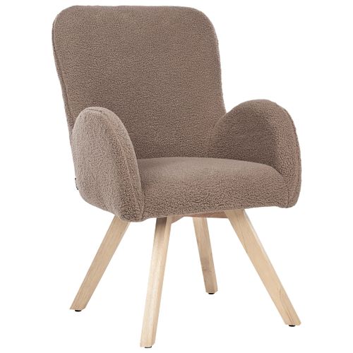 Fauteuil Bjarn Bouclé Marron
