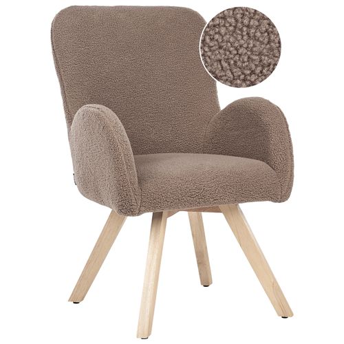 Fauteuil Bjarn Bouclé Marron