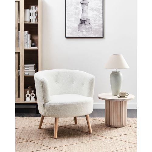 Fauteuil Odenzen Bouclé Blanc