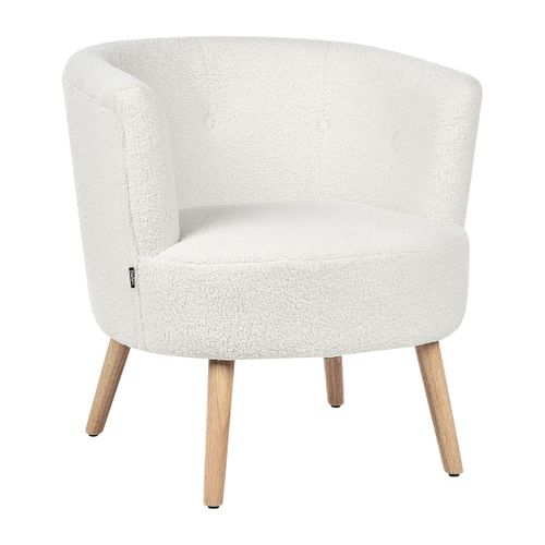 Fauteuil Odenzen Bouclé Blanc