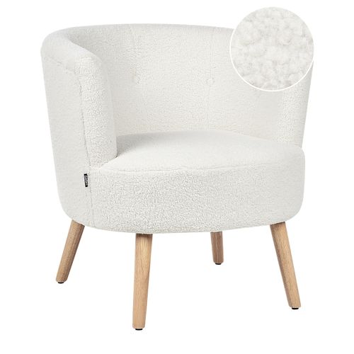 Fauteuil Odenzen Bouclé Blanc