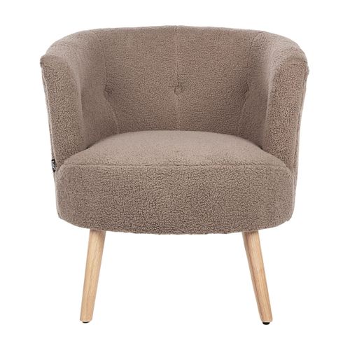 Fauteuil Odenzen Bouclé Marron