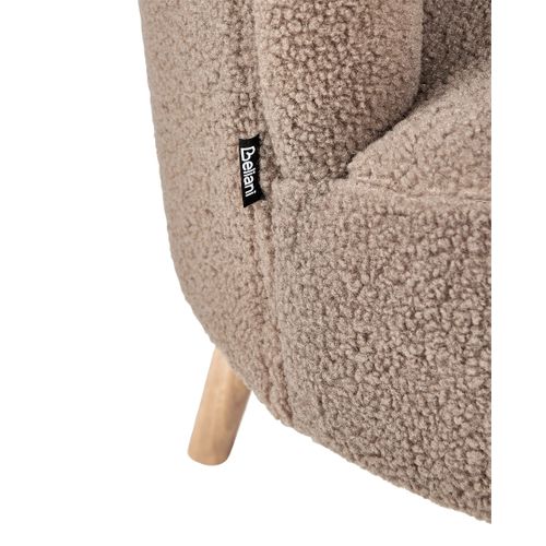 Fauteuil Odenzen Bouclé Marron