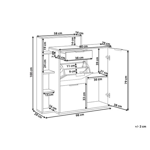 Meuble à Chaussures Mirani Marron Clair