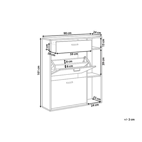 Meuble à Chaussures Mackay Marron Clair/blanc