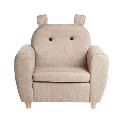 Fauteuil Pour Enfants Hippopotame Maribo Tissu Taupe