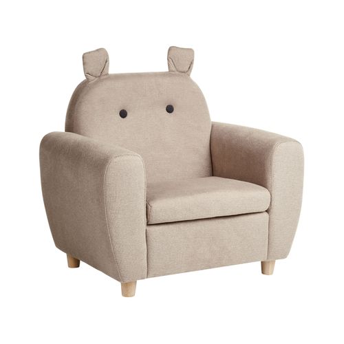 Fauteuil Pour Enfants Hippopotame Maribo Tissu Taupe