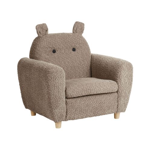 Fauteuil Pour Enfants Hippopotame Maribo Bouclé Marron