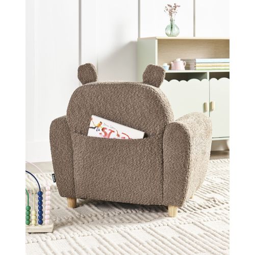 Fauteuil Pour Enfants Hippopotame Maribo Bouclé Marron