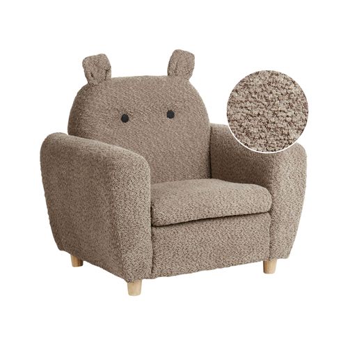 Fauteuil Pour Enfants Hippopotame Maribo Bouclé Marron
