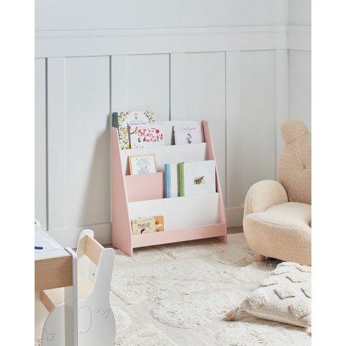 Bibliothèque 4 Étagères Liloet 70 Cm Rose Pastel